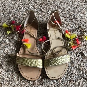 Lilly Pulitzer Willa sandal 7.5 gold metallic NEW